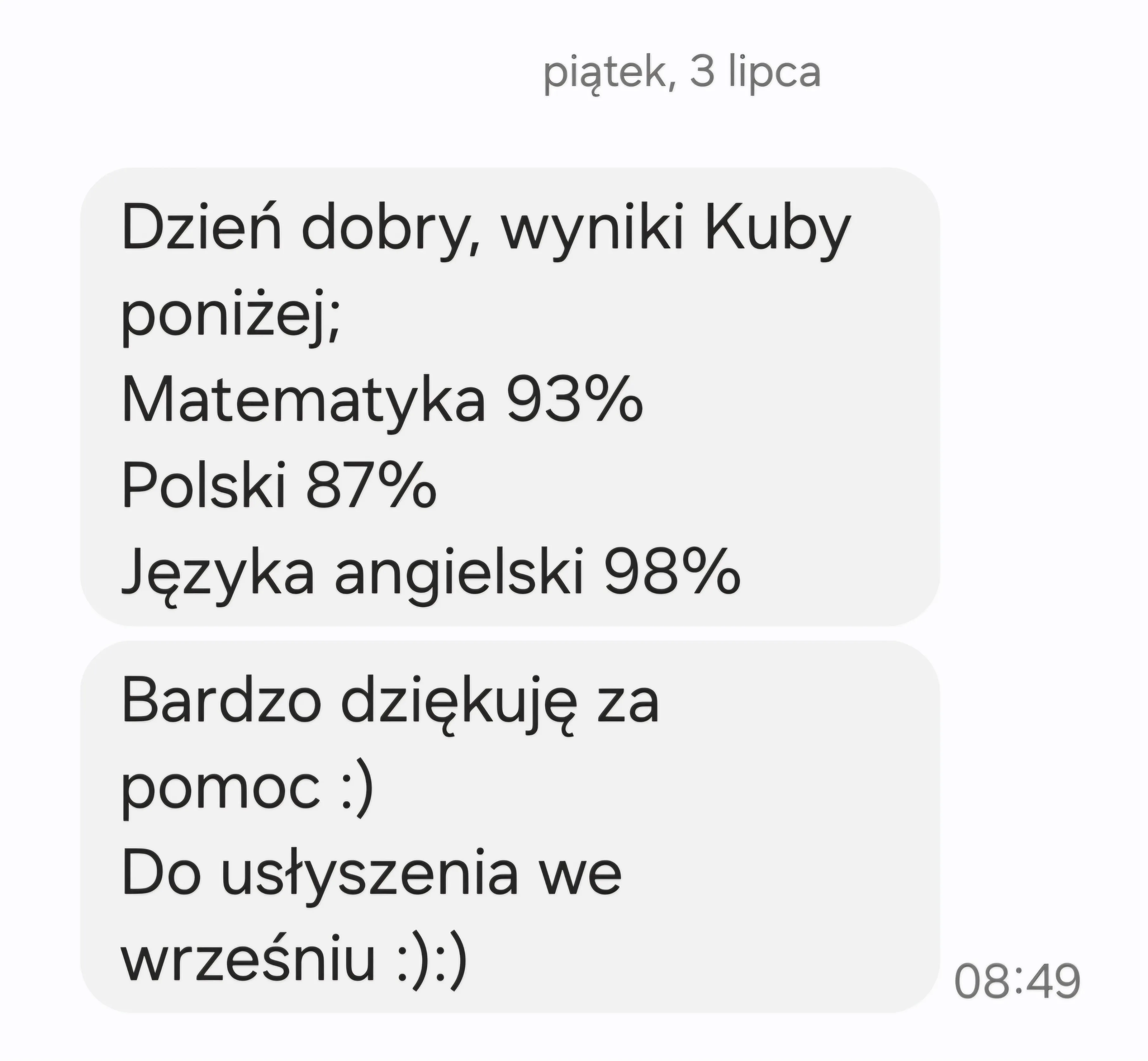 Opinia rodzica – wiadomość 4 z 27